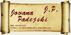 Jovana Padejski vizit kartica